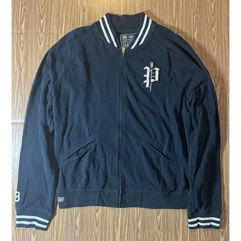 Polo Ralph Lauren Men's PRLC Heavy Eight Vintage Track Jacket XL Black